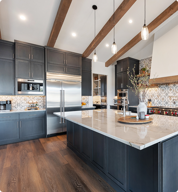 Laminate flooring in kitchen