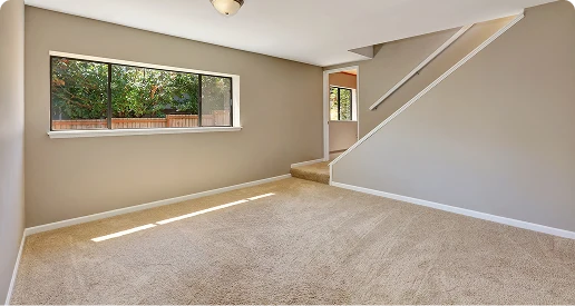 Carpet installation in basements with durable textured